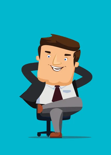 Suited Business Man sitting in a chair