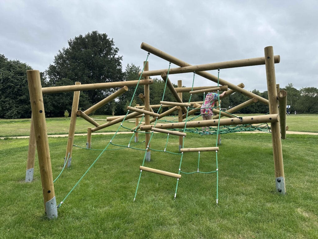 Little Heath Play Area New Climbing Frame angle 2