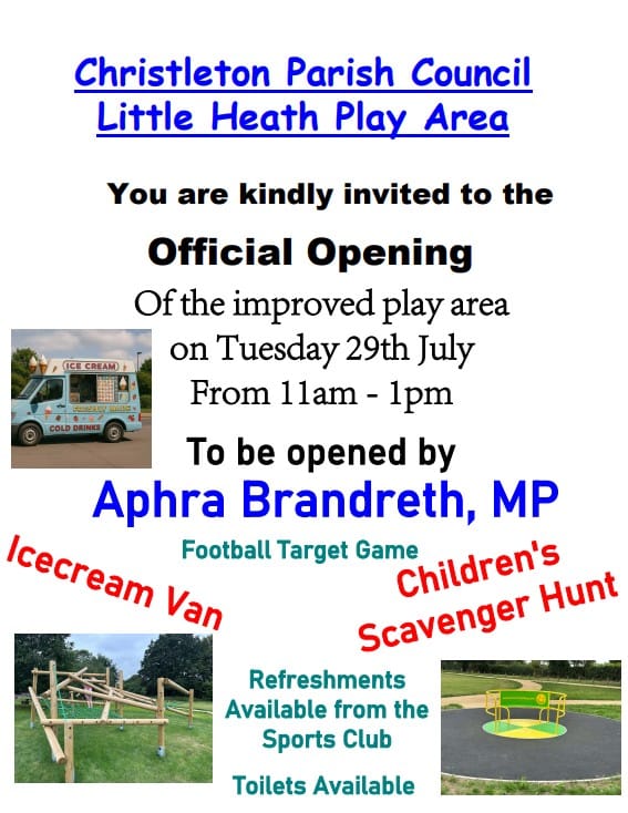 Little Heath Play Area Official Opening Day Tue 29th July 11am